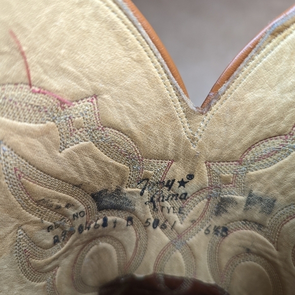 Tony Lama Black Label women's sz 6.5B Exotic Genuine Brown Ostrich Leg classic W - Picture 13 of 13